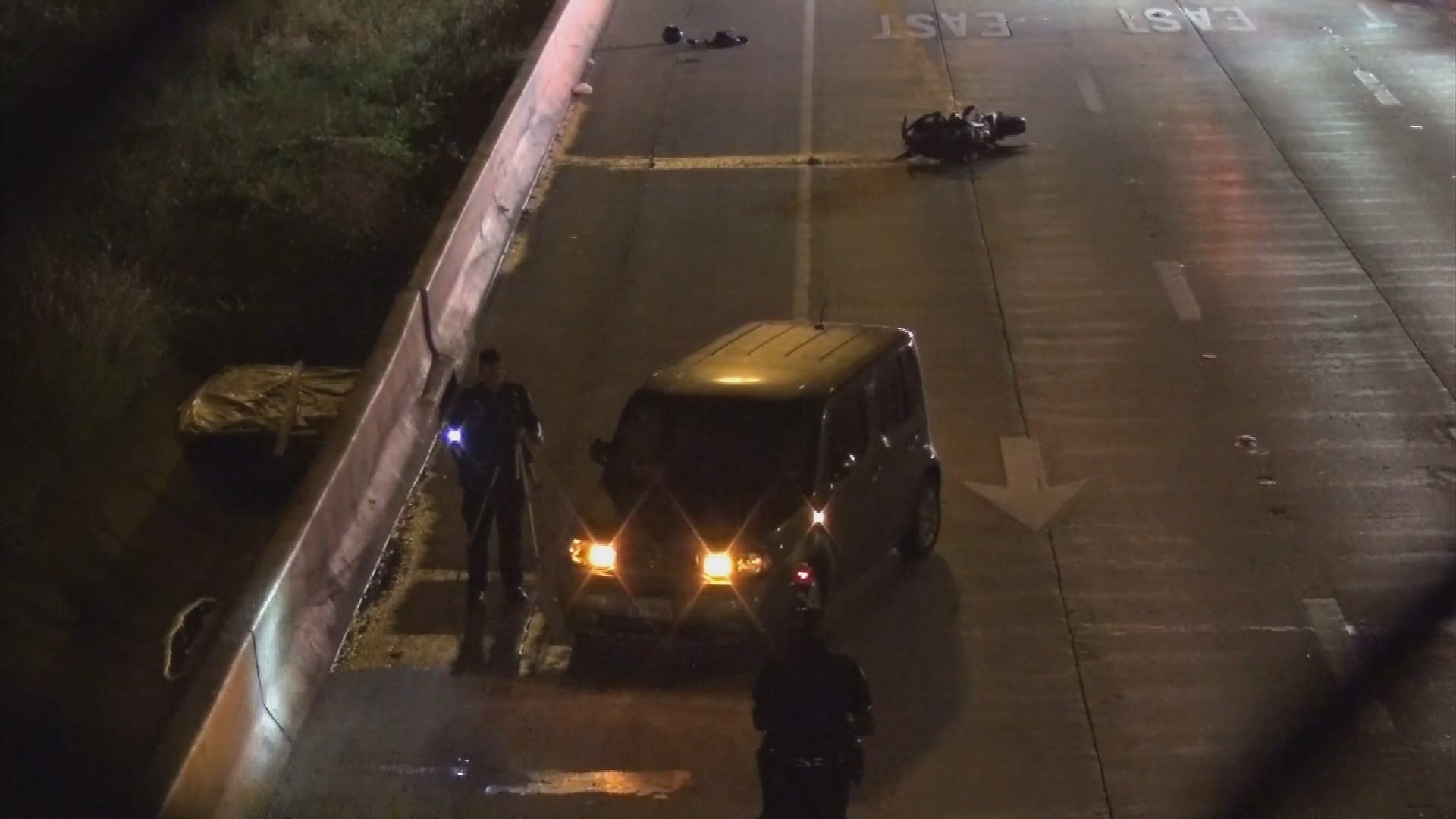 HPD Motorcycle rider hospitalized after Katy Freeway crash